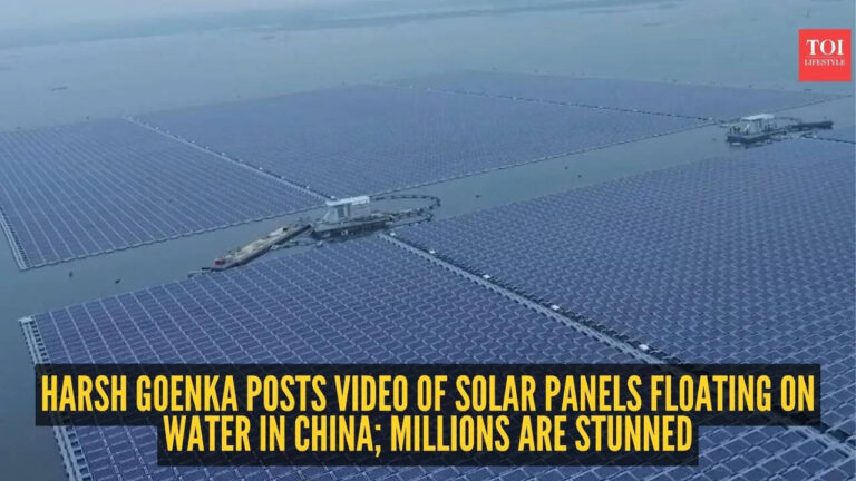 ‘Mind-boggling’: Harsh Goenka shares video of floating solar panels in China, internet has a lot to say