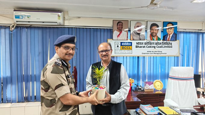 BCCL CMD Meets Newly Appointed CISF DIG, Focuses on Strengthening Security Coordination