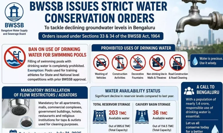 Bengaluru introduces strict water conservation measures as reservoir levels fall
